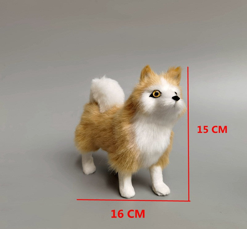 Children's Toy Faux Fur Husky  Decoration Ornament