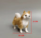 Children's Toy Faux Fur Husky  Decoration Ornament
