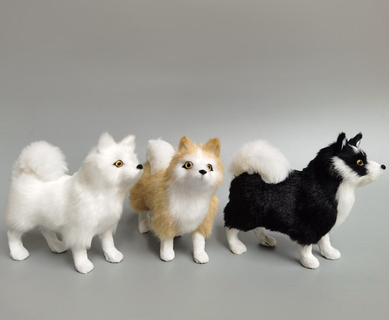 Children's Toy Faux Fur Husky  Decoration Ornament