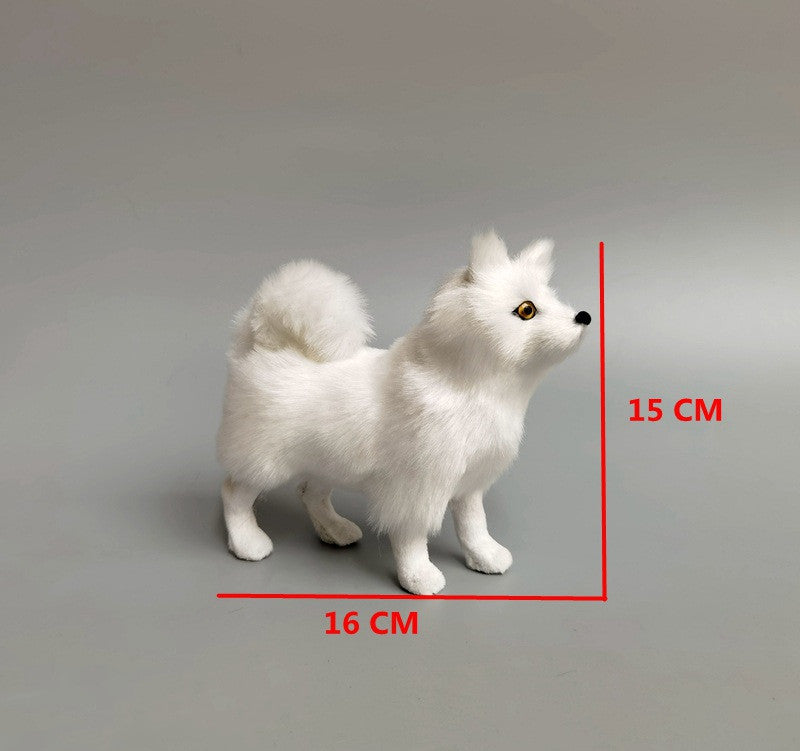 Children's Toy Faux Fur Husky  Decoration Ornament