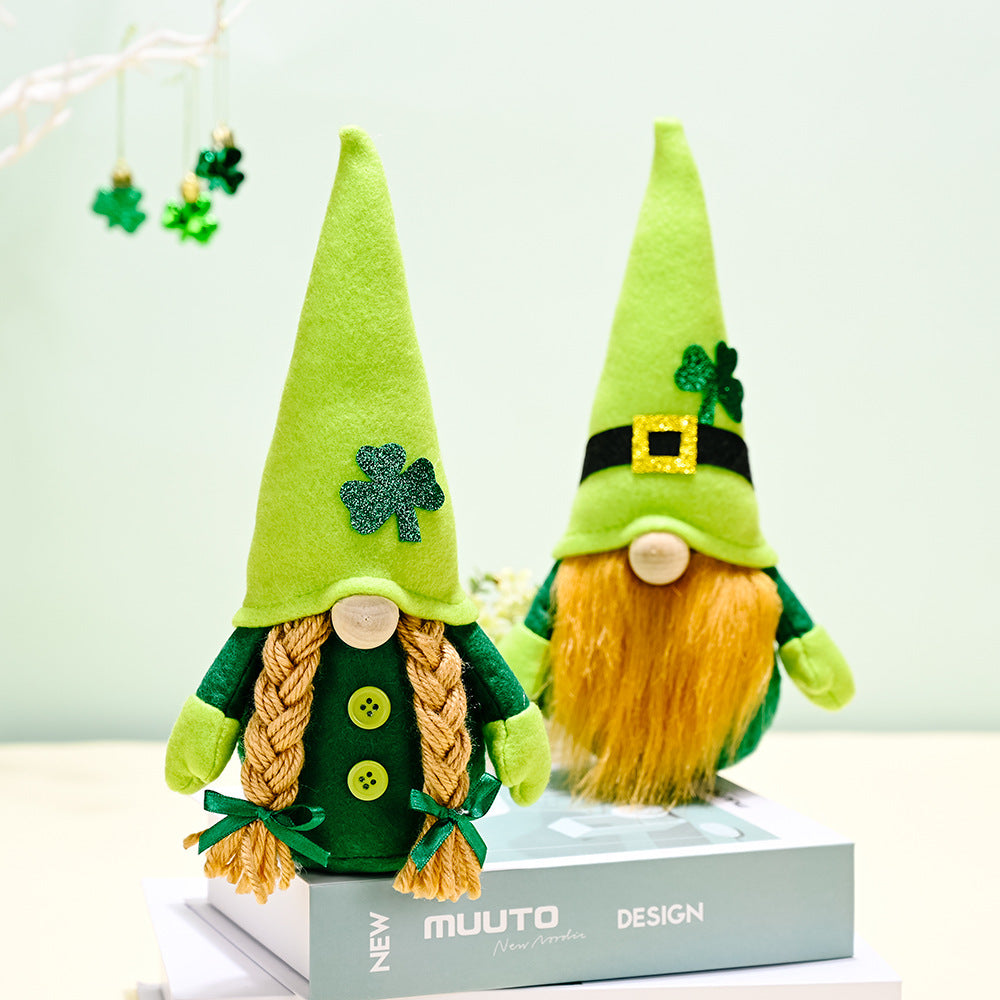 Irish Festival Decorated With Green Rudolph Action Figures