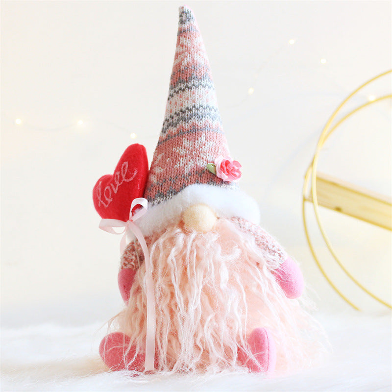 Valentine's Day Decoration Love Gnome Faceless Doll Ornament