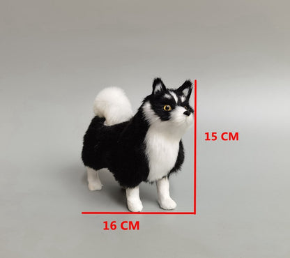 Children's Toy Faux Fur Husky  Decoration Ornament