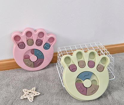 Dog eating interactive stuffy toy