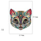 Flower Face Cat Irregular Wooden Puzzle Flat Area Wood