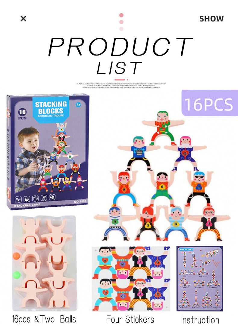 Multiplayer Cartoon Hercules Building Blocks Parent-child Interactive Toy Stacking High Game Balance Plastic Blocks