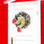 Christmas Thief Stole Burlap Wreath Santa Legs Decoration, Festival Door Wall Family Gifts Reusable Bowknot Hoop