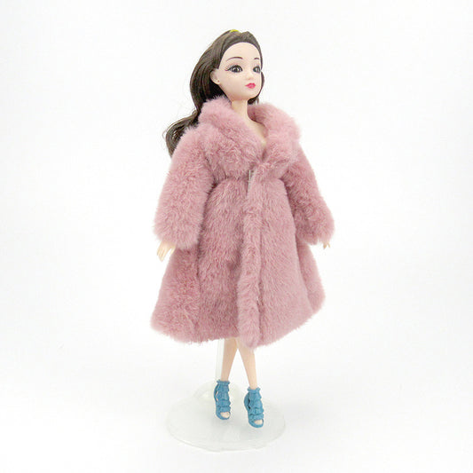 Casual Girl Doll Fashion Plush Coat Cloak