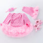 Baby Long Sleeve Compound Rose Romper Dress
