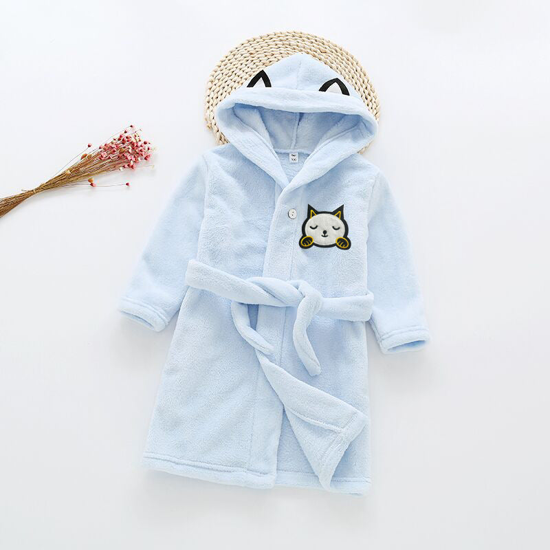 Children's flannel bathrobes