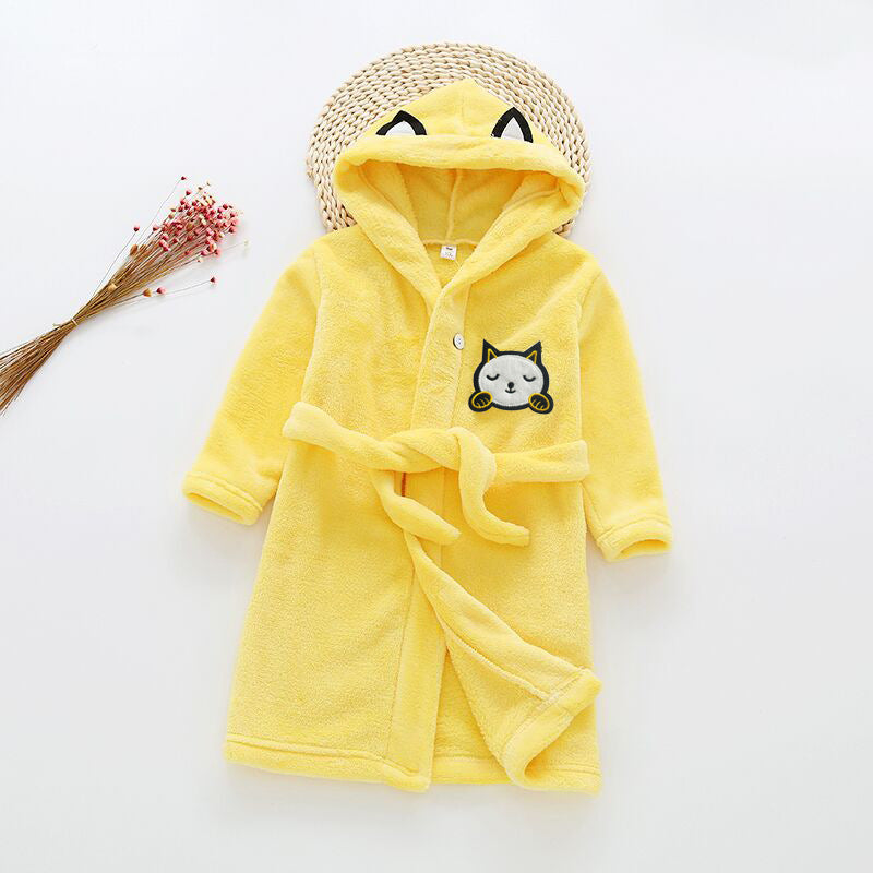 Children's flannel bathrobes