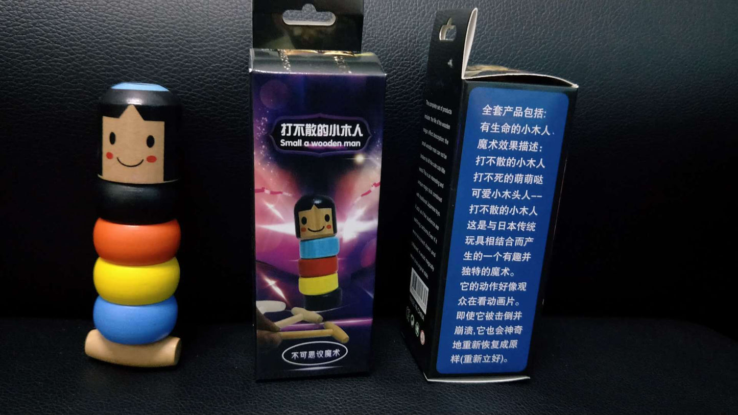 Immovable Tumbler Magic Stubborn Wood Toy Funny Unbreakable Toy Magic Tricks