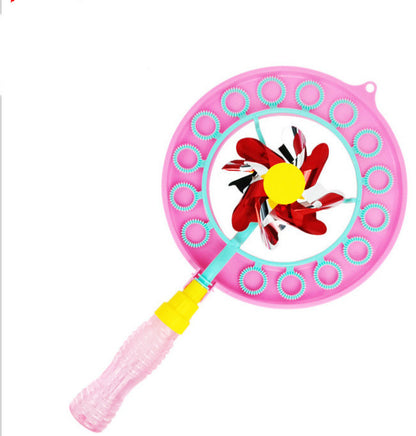 Kid Handheld Windmill Manual Bubble Blowing Wand Stick Magic Portable Bubble Stick Kids Bubble Wand Toy Children Outdoor Toy