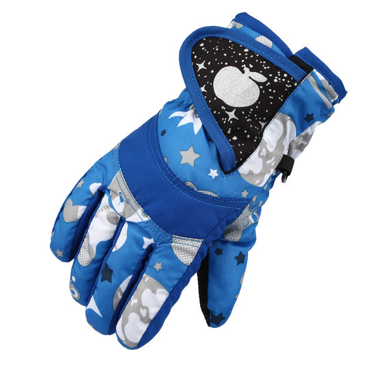 Thicken Warm And Cold-proof Riding Outdoor Skating Ski Gloves For Kids