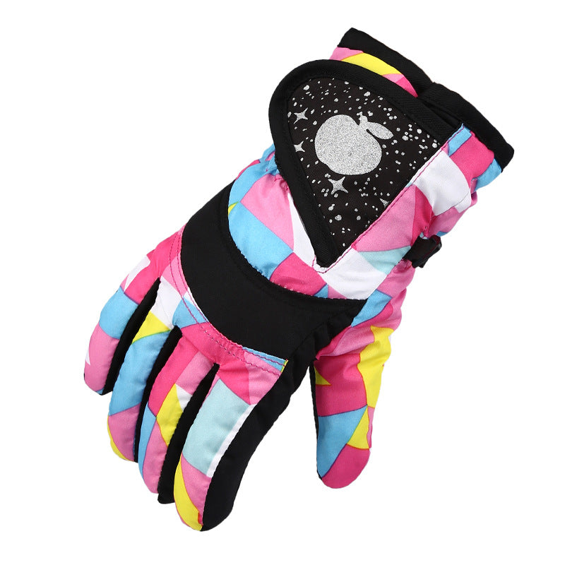 Thicken Warm And Cold-proof Riding Outdoor Skating Ski Gloves For Kids