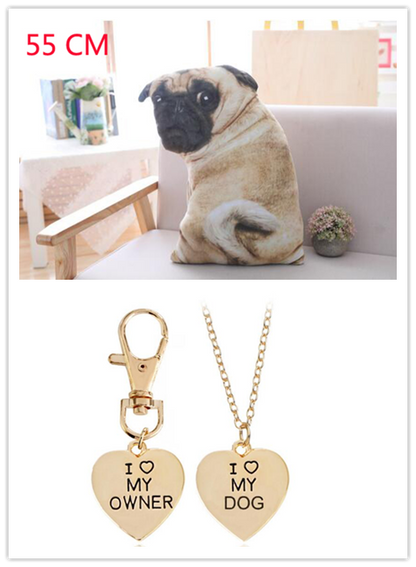 3D Simulation Belldog Plush Toy Pillow Real Life Doll Funny Pug Dog Doll Nap Pillow Lying Prone Soft Sofa Pillow