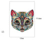 Flower Face Cat Irregular Wooden Puzzle Flat Area Wood