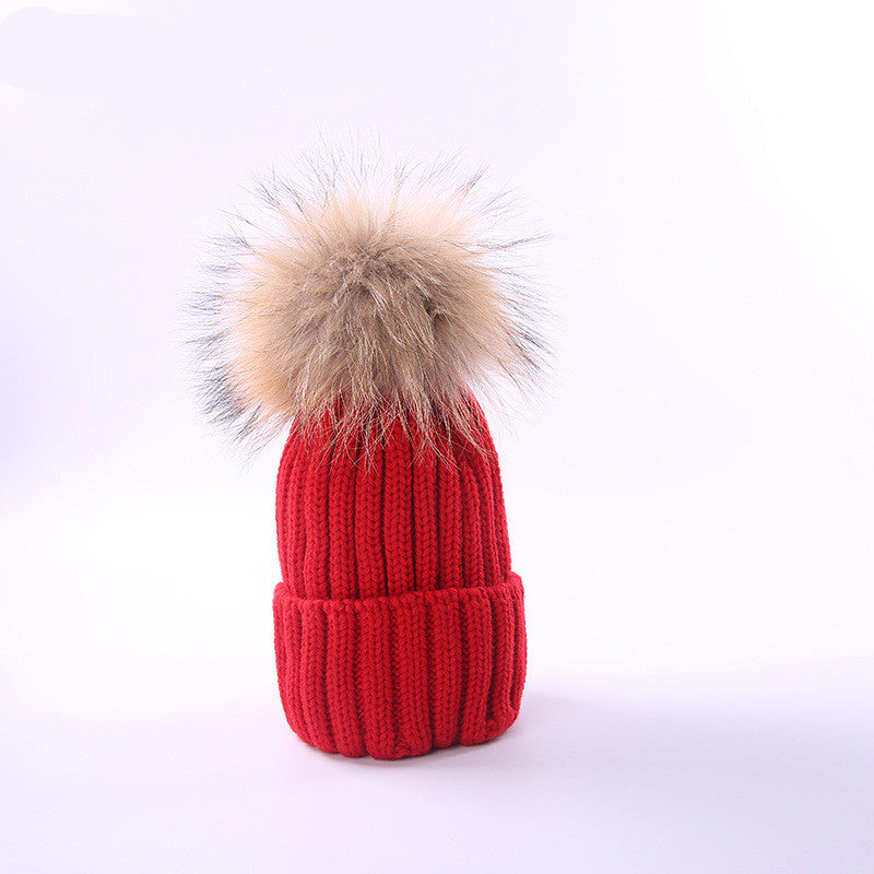 Autumn and winter new scorpion hair ball children's wool hat