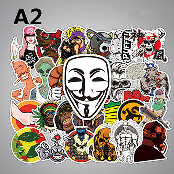 Stickers For Laptop Skateboard Luggage Bike Styling Car Doodle