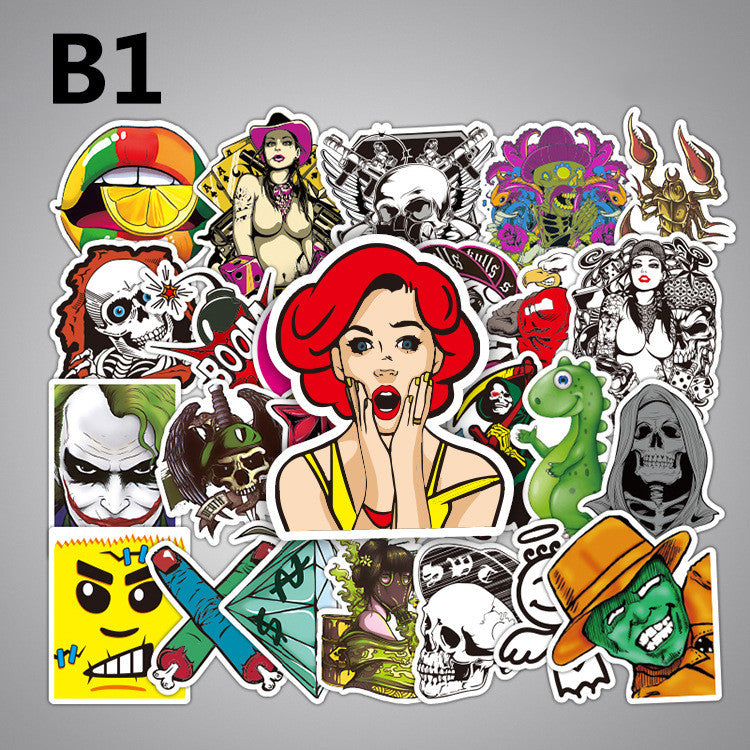 Stickers For Laptop Skateboard Luggage Bike Styling Car Doodle