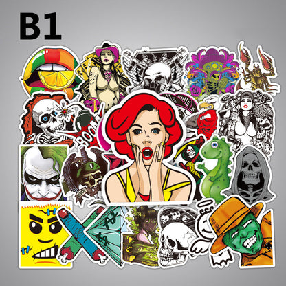 Stickers For Laptop Skateboard Luggage Bike Styling Car Doodle