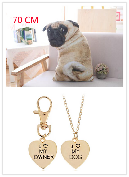3D Simulation Belldog Plush Toy Pillow Real Life Doll Funny Pug Dog Doll Nap Pillow Lying Prone Soft Sofa Pillow