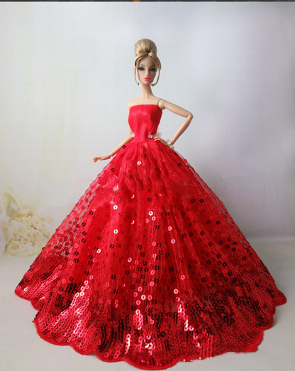 Sequin All Inclusive Doll  Wedding Dress