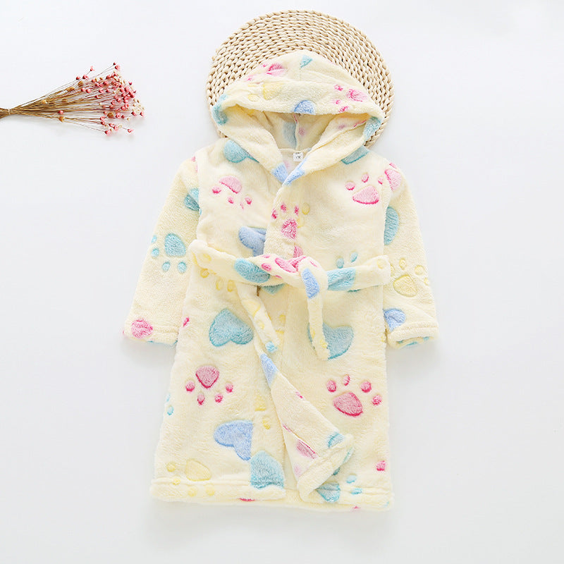 Children's flannel bathrobes