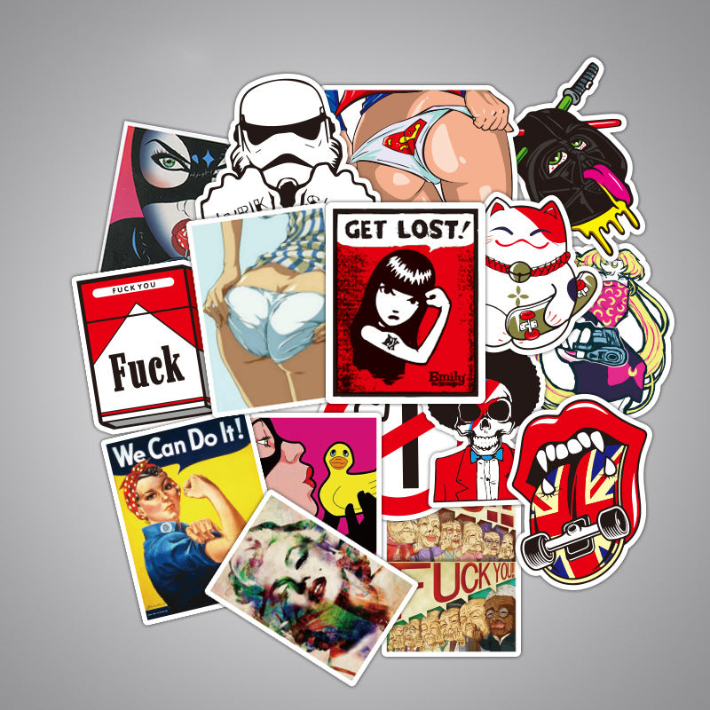 Stickers For Laptop Skateboard Luggage Bike Styling Car Doodle
