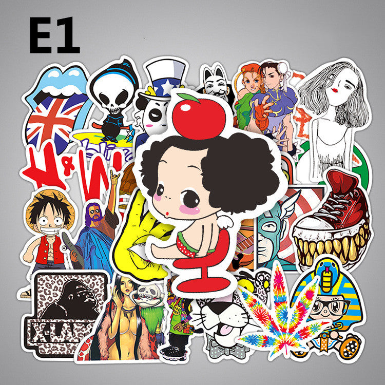 Stickers For Laptop Skateboard Luggage Bike Styling Car Doodle