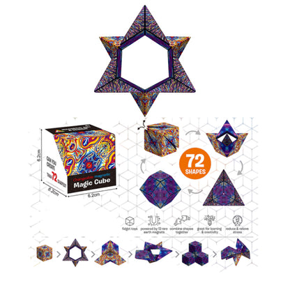 Magnetic Variety Rubik's Cube Geometric Standing Block Puzzle