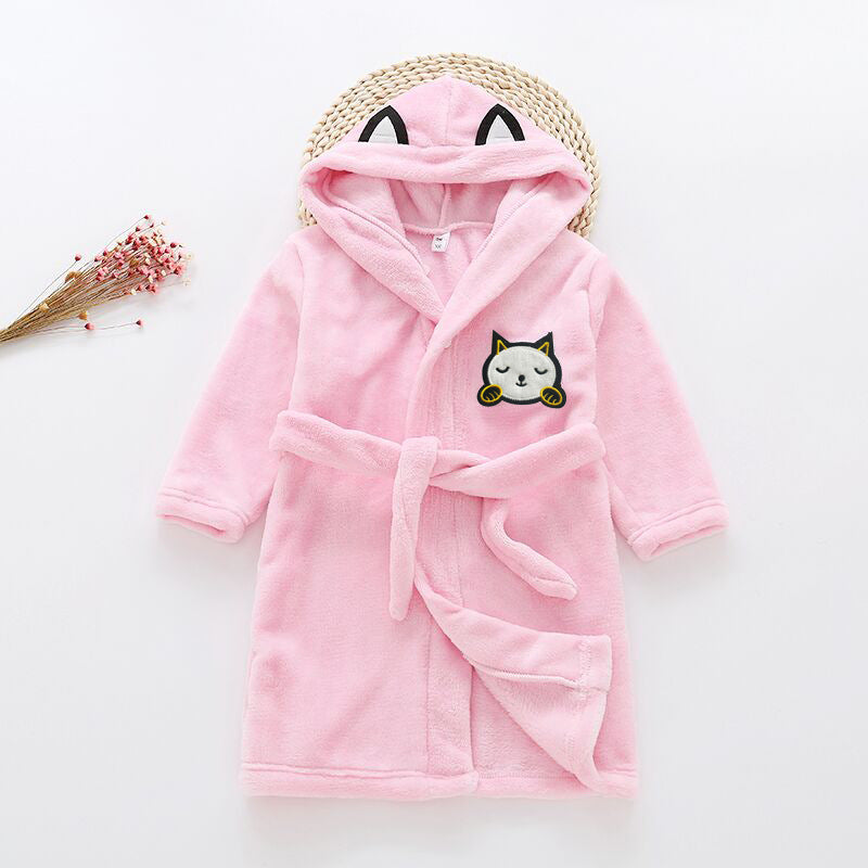 Children's flannel bathrobes