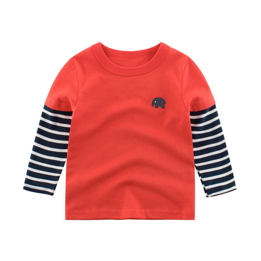 Korean children's long-sleeved t-shirt cotton girls bottoming shirt