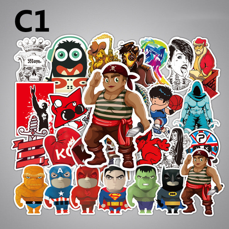 Stickers For Laptop Skateboard Luggage Bike Styling Car Doodle
