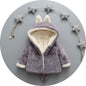 2021 autumn and winter new children's wear plus velvet thickening children's jacket small rabbit hair Korean version of the sweater one generation
