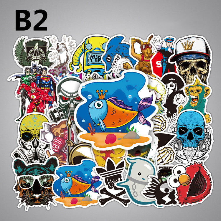 Stickers For Laptop Skateboard Luggage Bike Styling Car Doodle