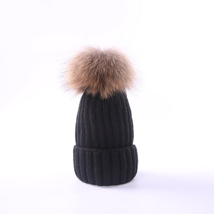 Autumn and winter new scorpion hair ball children's wool hat