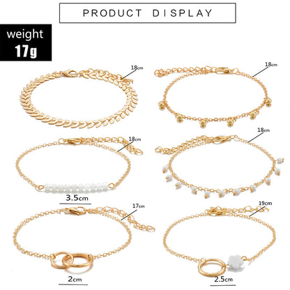 European And American Personality Small Flower Arrow Leaf Bracelet