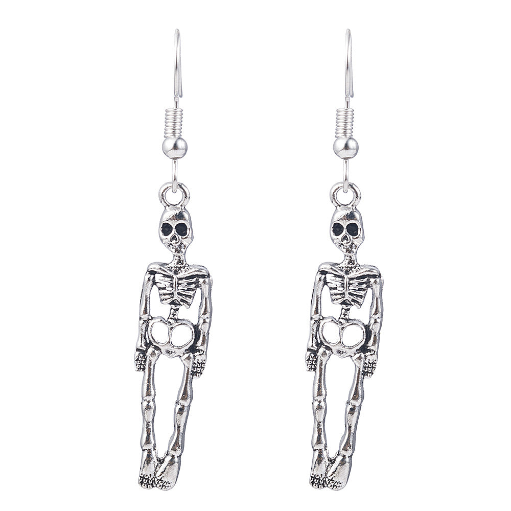 Skull pendant earrings