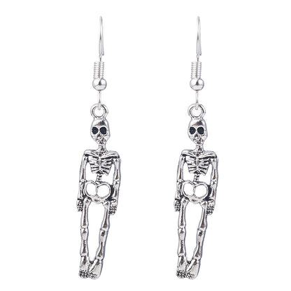 Skull pendant earrings