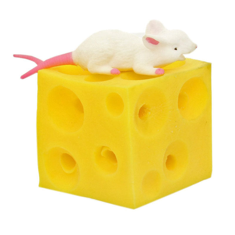 Cheese Soft Rubber Elastic Tension Squeeze Toy