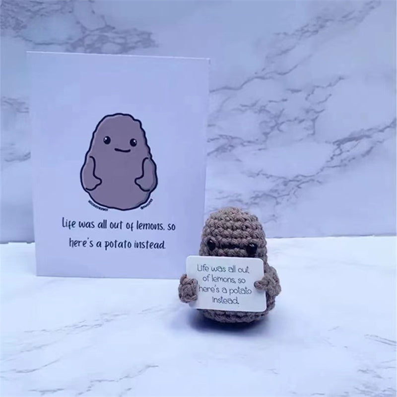 Cute Wool Woven Positive Energy Potato Doll Decoration Birthday Gift