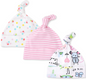 Baby hat 0-6 months newborn cotton baby cap men and women baby spring and summer 3 pieces