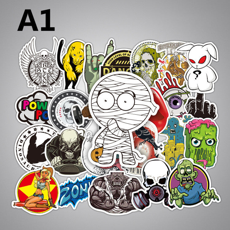 Stickers For Laptop Skateboard Luggage Bike Styling Car Doodle