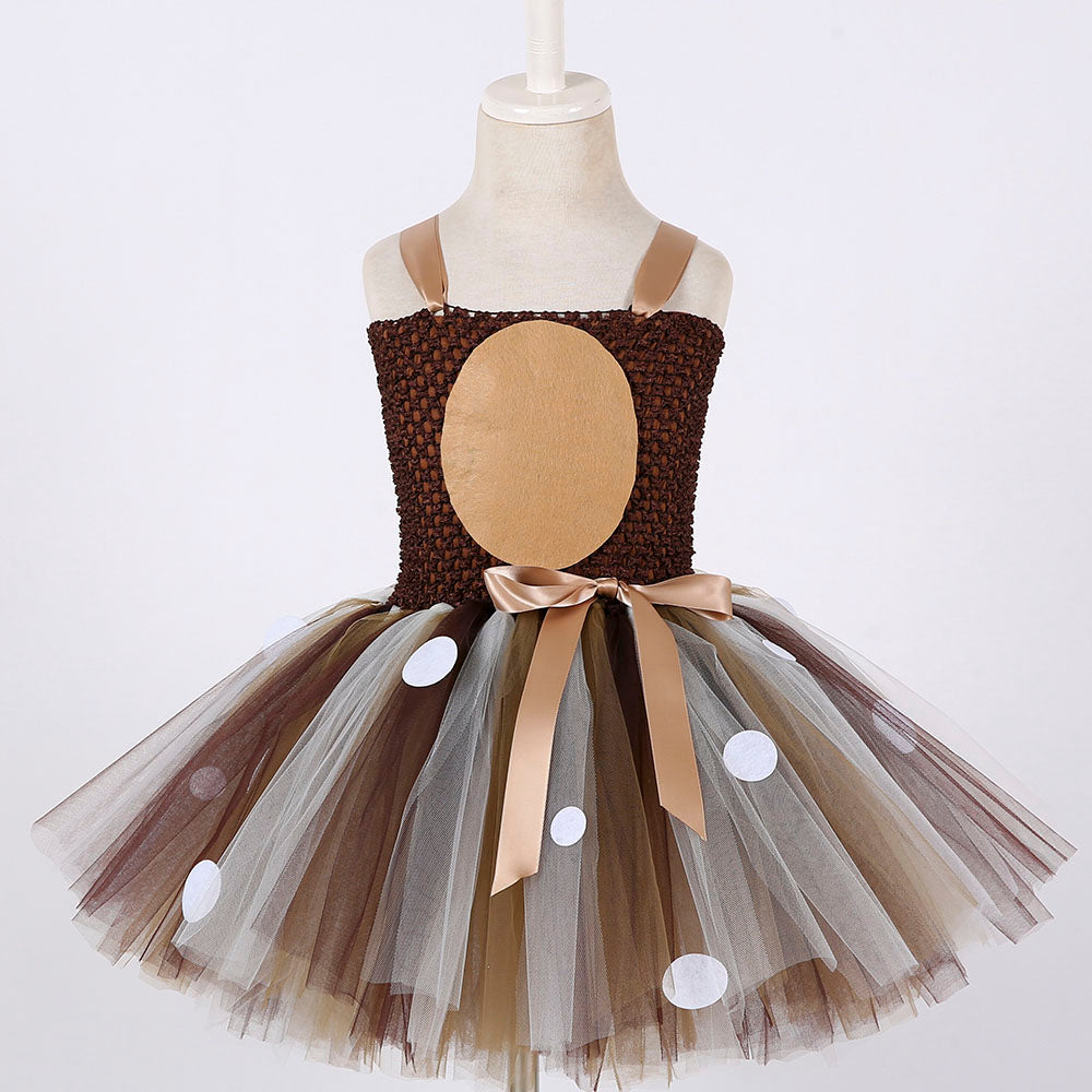 Cartoon Fawn Photography Costume Christmas Elk Dress