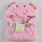 Baby fleece bath towel hooded towels bathrobe