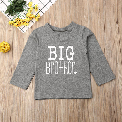 Twins Clothes Letter Long Sleeve T Shirt