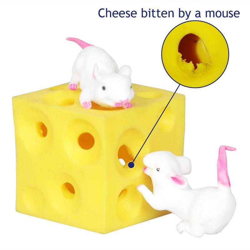 Cheese Soft Rubber Elastic Tension Squeeze Toy