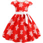 Children's Christmas Snowflake Print Princess