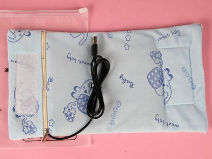 USB Baby Bottle Warmer Heated Cover
